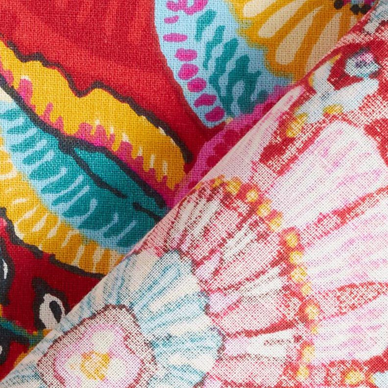 Tkanina bawełniana Kreton kwiaty w plamki – chili,  image number 4