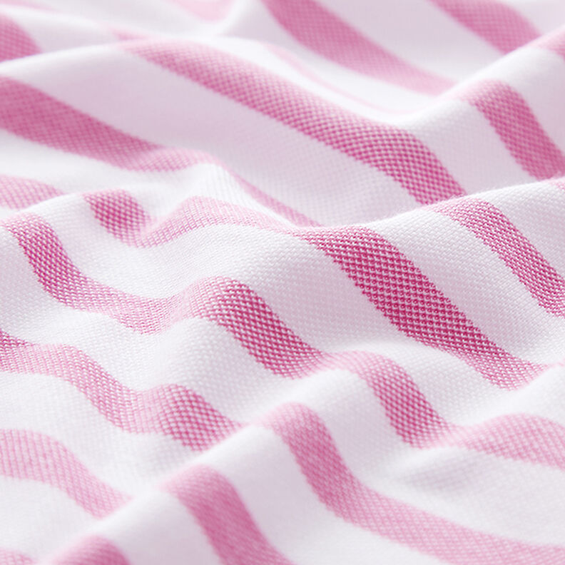 Dżersej pika w paski – biel/pink,  image number 2