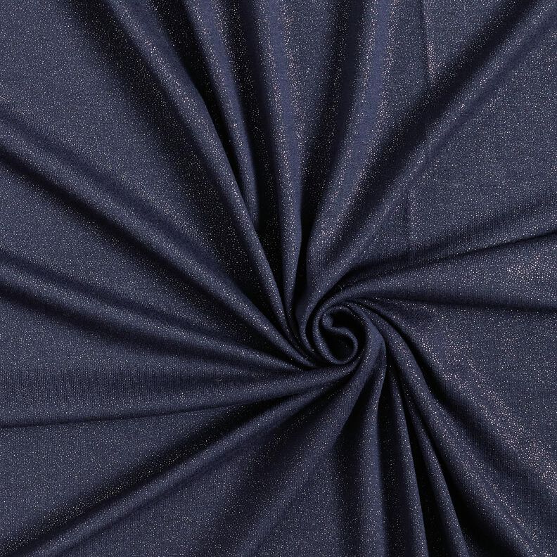 Dżersej wiskozowy brokat – ciemnogranatowy,  image number 1