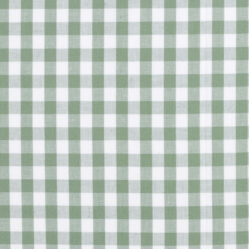 Tkanina bawełniana Kratka Vichy 1 cm – szałwia/biel,  image number 1