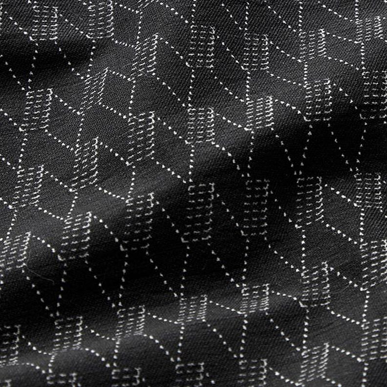 Dżins strecz w abstrakcyjne romby – czerń,  image number 2