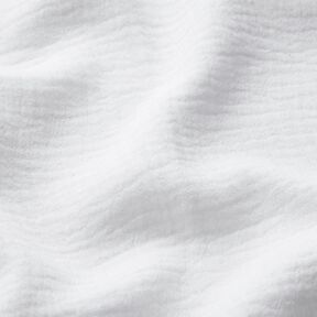 Mieszanka lnu i bawełny Żakard wzór w fale – biel, 