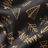 Tkanina bawełniana Kreton eleganckie choinki – czerń/złoto,  thumbnail number 2
