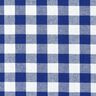 Tkanina bawełniana Kratka Vichy 1,7 cm – błękit królewski/biel,  thumbnail number 1