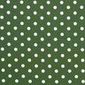 Popelina bawełniana Duże kropki – ciemna zieleń/biel,  thumbnail number 1