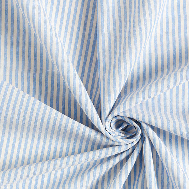 Mieszanka bawełny z wiskozą paski – jasnoniebieski/mleczna biel,  image number 3