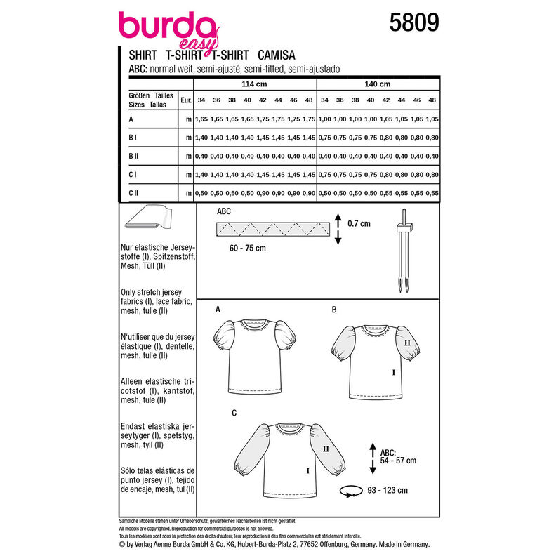 Koszula | Burda 5809 | 34-48,  image number 12