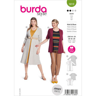 Plus-Size Sukienka / Bluza 5818 | Burda | 44-54, 