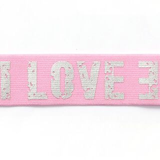 Guma Love [ 4,7 cm ] – róż/srebro, 