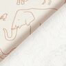 Dzianina dresowa pętelkowa French Terry narysowane zwierzęta na safari – jasnobeżowy,  thumbnail number 5