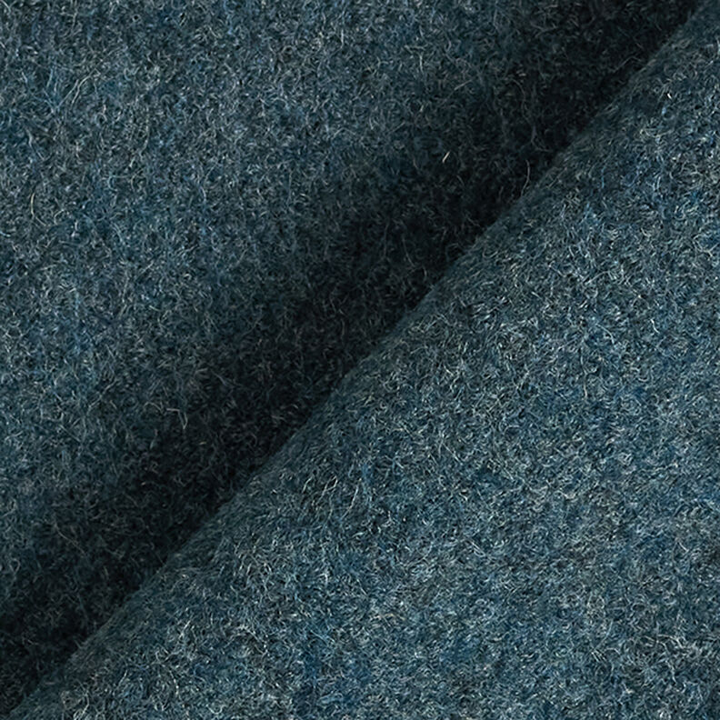 Wełniany loden spilśniany Melanż – niebieski oceaniczny,  image number 3