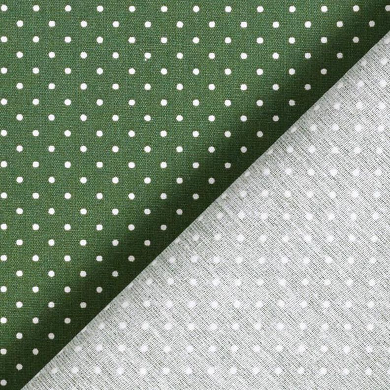 Popelina bawełniana Małe kropki – ciemna zieleń/biel,  image number 6