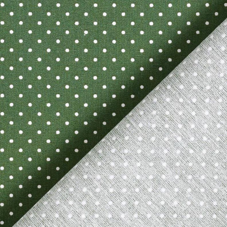 Popelina bawełniana Małe kropki – ciemna zieleń/biel, image number 6