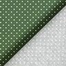 Popelina bawełniana Małe kropki – ciemna zieleń/biel,  thumbnail number 6