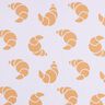 Dzianina dresowa pętelkowa French Terry duże croissanty – pastelowy beż,  thumbnail number 1
