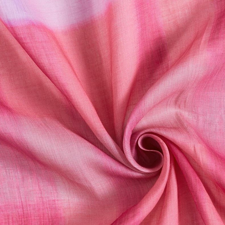 Ramia szyfonowa, batik karo – intensywny róż,  image number 4