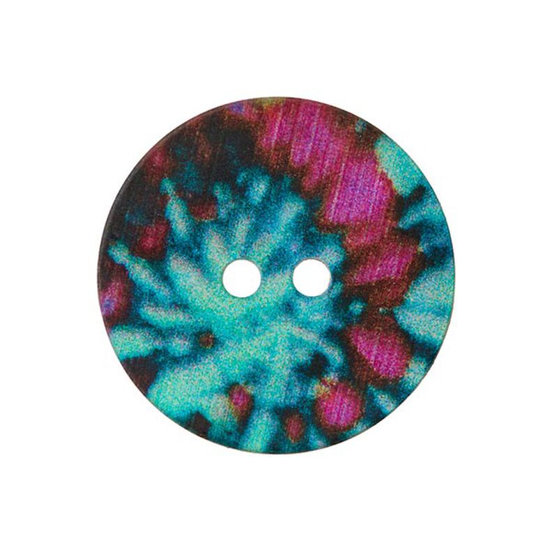 Guzik z masy perłowej, 2 dziurki  – mix kolorów,  image number 1
