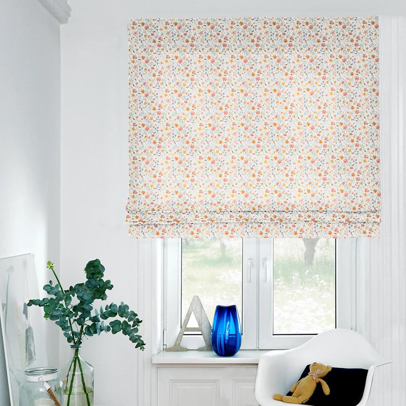 Muślin / Tkanina double crinkle kolorowa łąka kwietna nadruk cyfrowy | Poppy Fabrics – kość, image number 6
