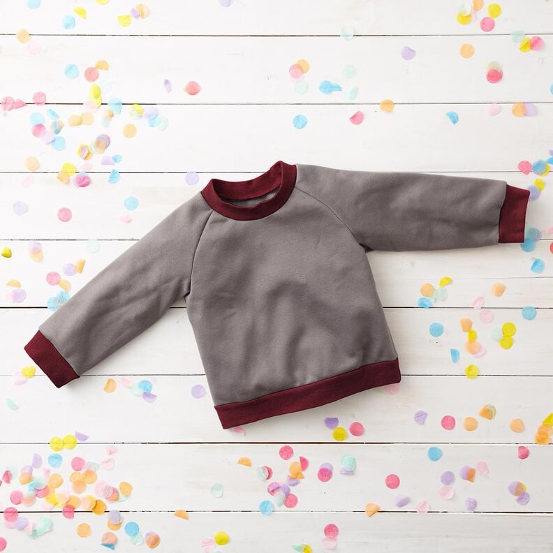 2x2 Dzianina ściągaczowa Jednokol – bordo,  image number 7