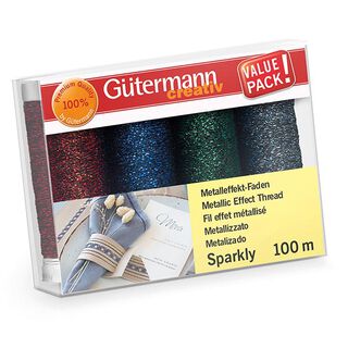 Zestaw nici Sparkly [4 szpulki po 100 m] | Gütermann, 