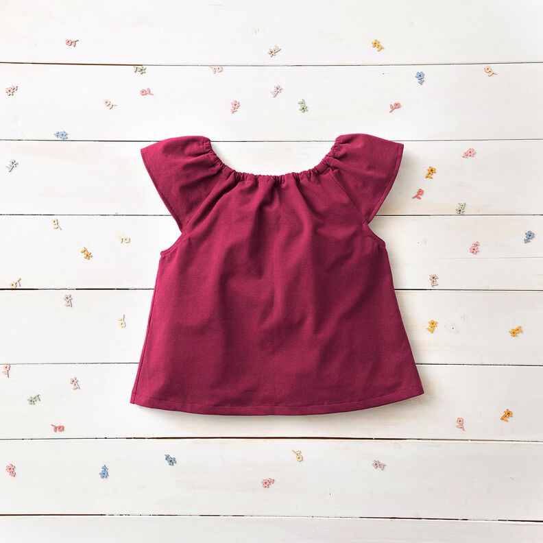 Dżersej bawełniany średniej ciężkości jednokol. – purpura,  image number 5