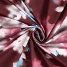 Dżersej bawełniany rozmyte kwiaty, nadruk cyfrowy – merlot/błękit,  thumbnail number 3