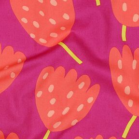 Popelina bawełniana Tulips | Nerida Hansen – purpura/koral, 
