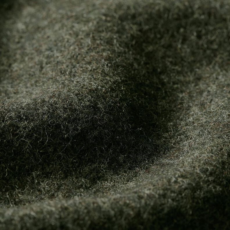 Wełniany loden spilśniany – ciemna oliwka, image number 2