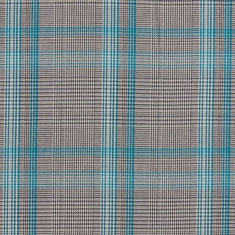 Mieszanka z wiskozą w kratę glencheck – turkus/czerń,  image number 1