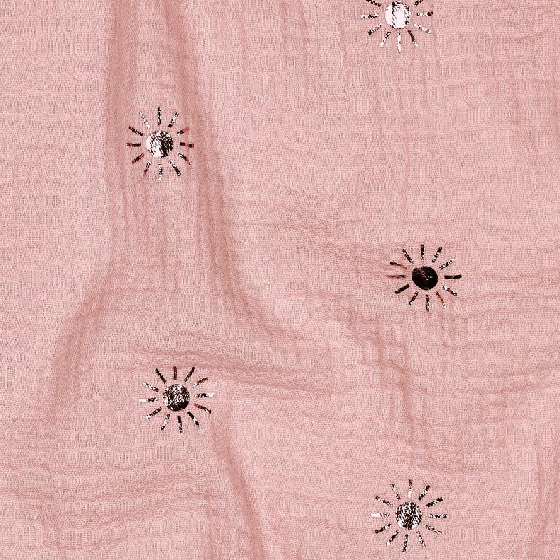 Muślin / Tkanina double crinkle słońca Nadruk foliowy | Poppy Fabrics – jasny brudny róż/pastelowy,  image number 2