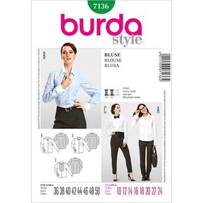 Bluzka / Bluzka koszulowa, Burda 7136, 