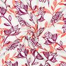 Mieszanka wiskozy i lnu kwiaty | Poppy Fabrics – kość słoniowa/winogronowy,  thumbnail number 3