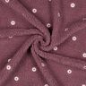 Puszysty plusz haftowane kwiatuszki | Poppy Fabrics – ciemny brudny róż,  thumbnail number 3