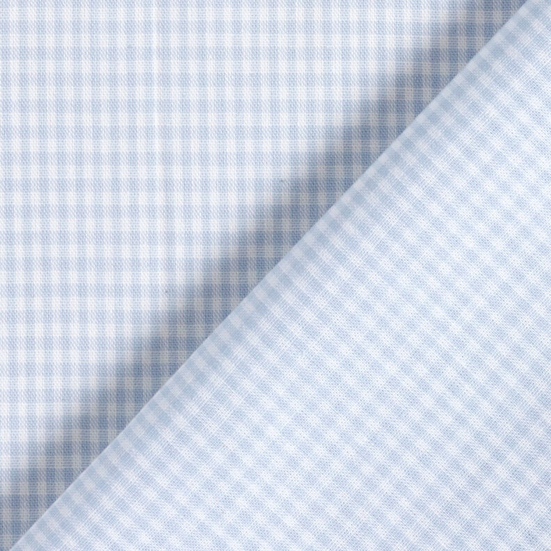 Tkanina bawełniana Kratka Vichy 0,2 cm – jasnoniebieski jeans/biel,  image number 4