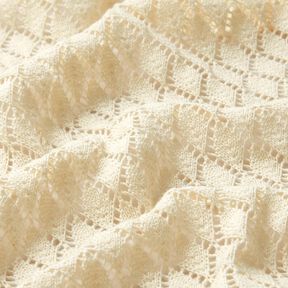 Dzianina swetrowa Crochette – mleczna biel, 