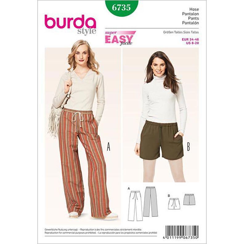 Spodnie, Burda 6735,  image number 1