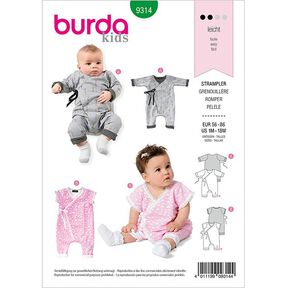 Śpioszki, Burda 9314 | 56-86, 
