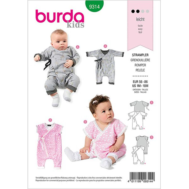 Śpioszki, Burda 9314 | 56-86,  image number 1