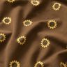 Dżersej bawełniany słoneczniki nadruk cyfrowy – ciemny brąz/żółty waniliowy,  thumbnail number 2
