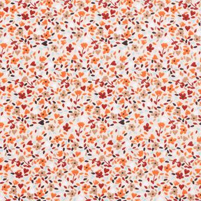 Tkanina bawełniana Kreton rozrzucone kwiaty – różowy/brzoskwiniowopomarańczowy, 