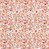 Tkanina bawełniana Kreton rozrzucone kwiaty – różowy/brzoskwiniowopomarańczowy,  thumbnail number 1