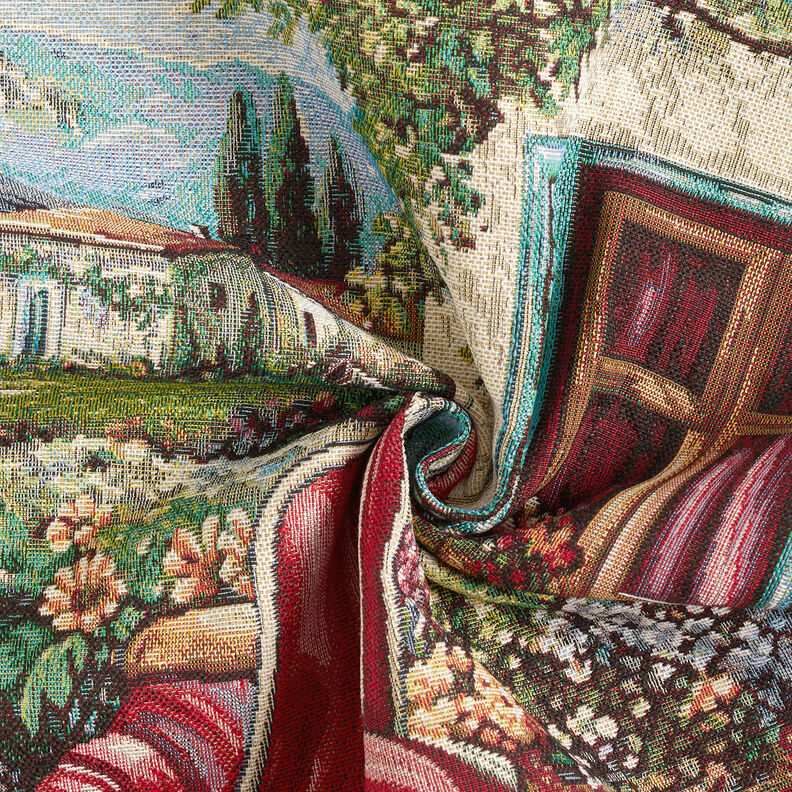 Panel dekoracyjny Gobelin Vespa – czerwień karminowa/jasnobeżowy,  image number 3