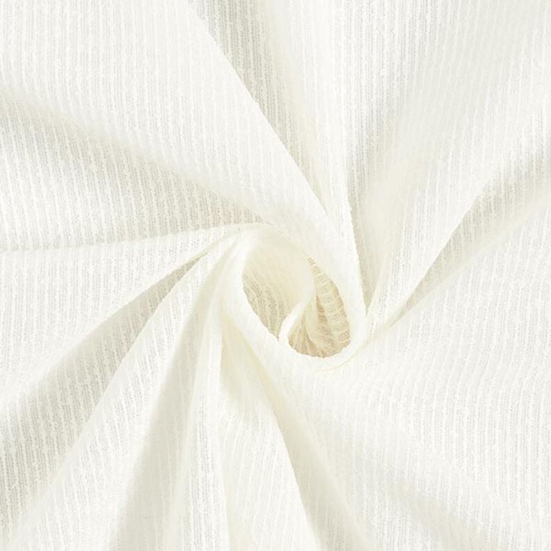 Tkanina na firany w paski z efektowną przędzą 300 cm – biel,  image number 1