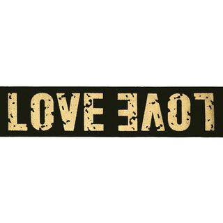 Taśma elastyczna LOVE [ Szerokość: 40 mm ] – czerń/złoto, 