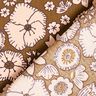 Tkanina bawełniana Kreton kwiaty retro – oliwka/różowy,  thumbnail number 4