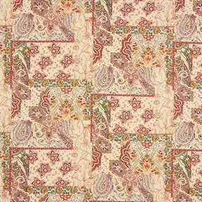 Tkanin dekoracyjna Half panama retro Paisley – beż, 