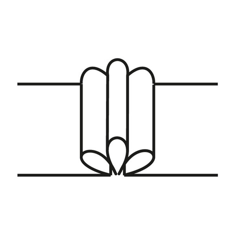 Taśma zakładkowa 3x, 50 mm – biel | Gerster,  image number 4