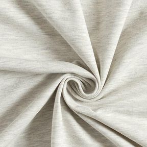 Dżersej bawełniany średniej ciężkości, melanż – jasnoszary, 