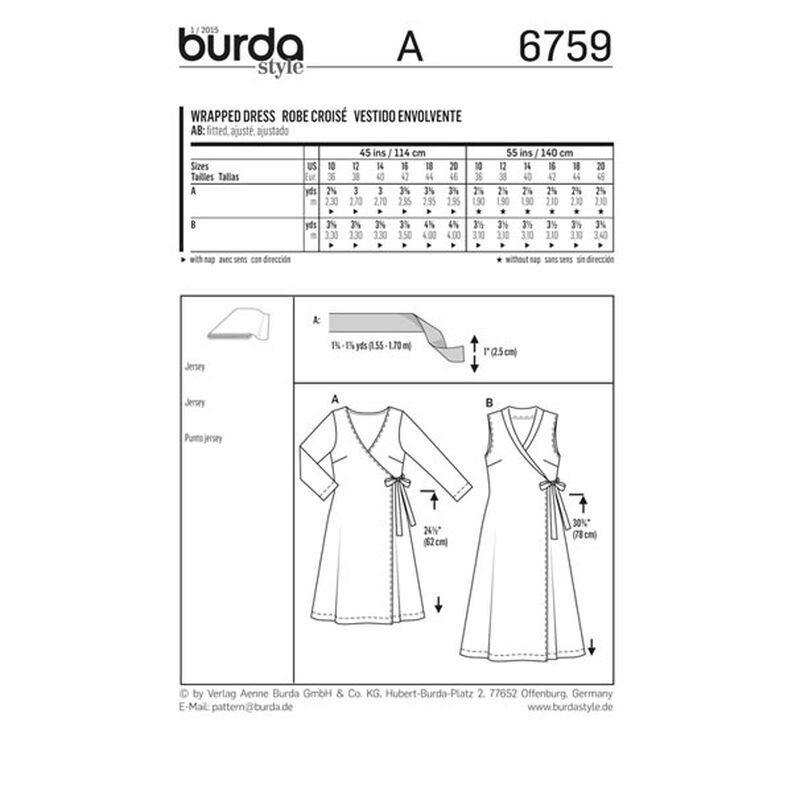 Sukienka zakładana, Burda 6759,  image number 5