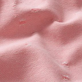 Denim z mieszanki bawełny z efektem znoszenia – róż, 